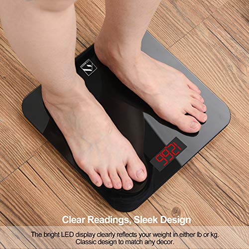 FITINDEX Smart Digital Body Weight Scale, BMI Bathroom Scale with Smartphone ...