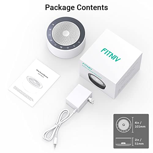 Fitniv White Noise Machine, Sound Machine with 30 High Fidelity Soundtracks, ...