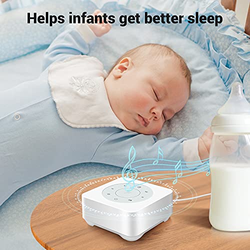 Fitniv White Noise Machine with Custom Button, 20 Natural Soothing Sounds & 3...