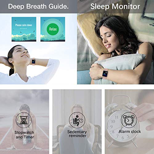 Fitness Tracker Smart Watch for Android Phones and iOS Phones Step Tracker He...