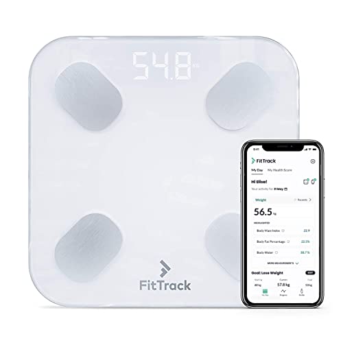 FitTrack Dara Smart BMI Digital Scale - Measure Weight and Body Fat - Most Ac...