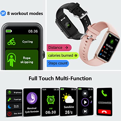 FITVII Fitness Tracker, Heart Rate Blood Pressure Monitor Activity Tracker, 1...
