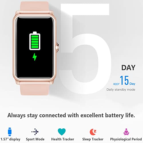 FITVII Fitness Tracker, Heart Rate Blood Pressure Monitor Activity Tracker, 1...