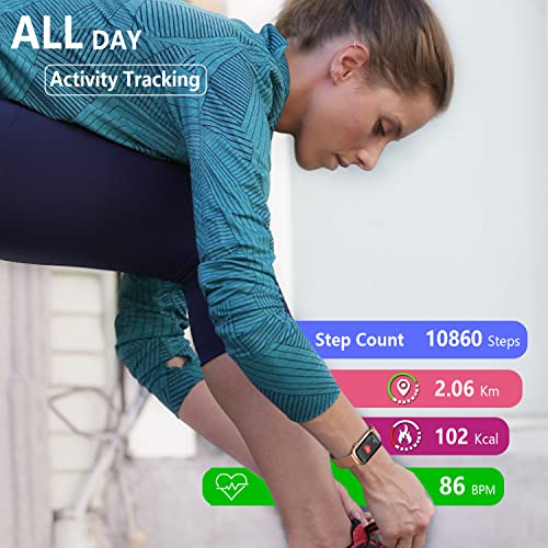 FITVII Slim Fitness Tracker with Blood Oxygen SpO2, Blood Pressure, 24/7 Hear...