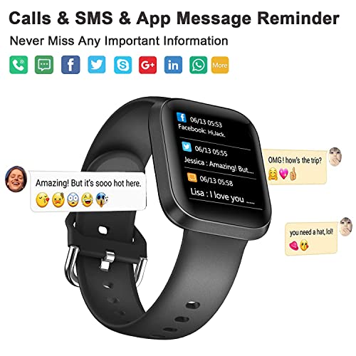 FITVII Smart Fitness Tracker Watch, Smartwatch with Heart Rate, Blood Pressur...