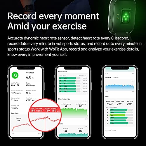 FITVII Smart Fitness Tracker Watch, Smartwatch with Heart Rate, Blood Pressur...