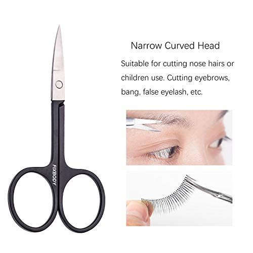 FIXBODY Tweezers Set 5-Piece - Professional Stainless Steel Tweezers with Cur...