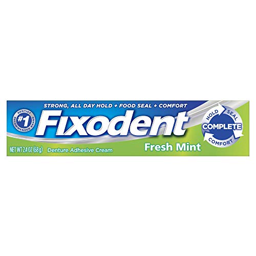 Fixodent Complete Fresh Mint Denture Adhesive Cream 2.4 Oz (Pack of 3)