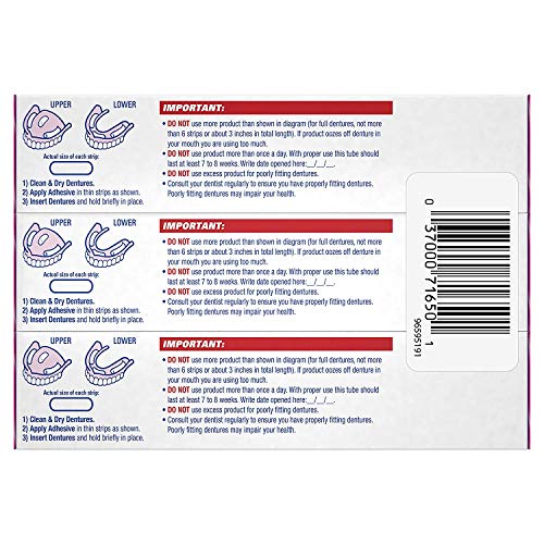 Fixodent Complete Original Denture Adhesive Cream, 2.4 oz, 3 Pack (Packaging ...