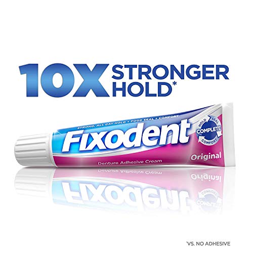 Fixodent Complete Original Denture Adhesive Cream, 2.4 oz, 3 Pack (Packaging ...