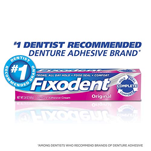 Fixodent Complete Original Denture Adhesive Cream, 2.4 oz, 3 Pack (Packaging ...