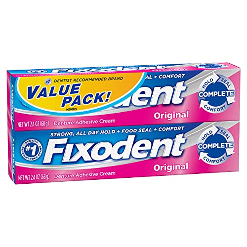 Fixodent Complete Original Denture Adhesive Cream, 2.4 oz TWIN
