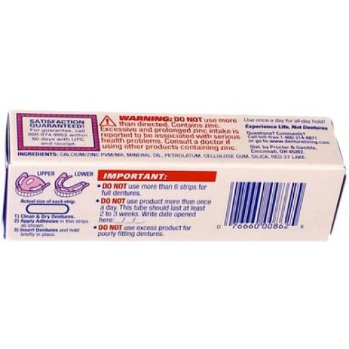 Fixodent Denture Adhesive Cream Original 0.75 oz (Pack of 4)