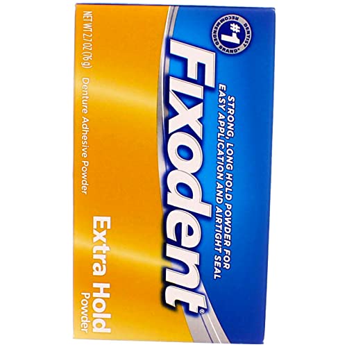 Fixodent Extra Hold Denture Adhesive Powder, 2.7 Ounce