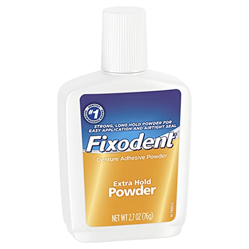 Fixodent Extra Hold Denture Adhesive Powder, 2.7 Ounce (Pack of 4)