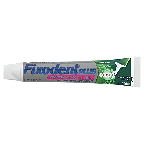 Fixodent Food Seal Plus Scope Denture Adhesive Cream Twin Pack, 2 Ounce (Pack...