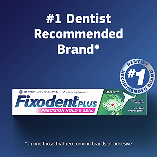Fixodent Food Seal Plus Scope Denture Adhesive Cream Twin Pack, 2 Ounce (Pack...
