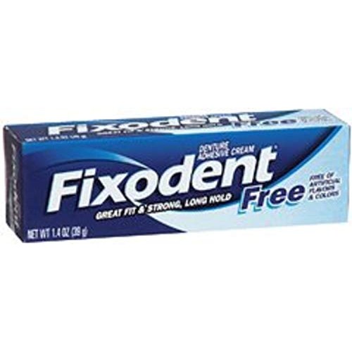 Fixodent Free Denture Adhesive Cream 1.40 oz (Pack of 4)