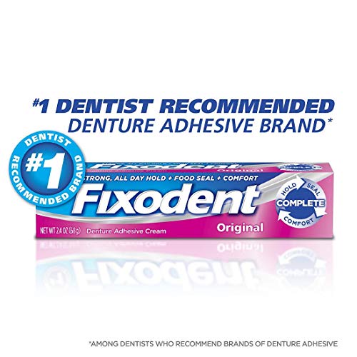 Fixodent Original Denture Adhesive Cream-2.4 oz, 4 pk