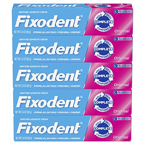 Fixodent Original Secure Denture Adhesive Cream for Full and Partial Denture ...