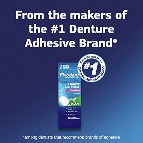 Fixodent Overnight Daily Cleanser Tablets Plus Scope - 60 ct