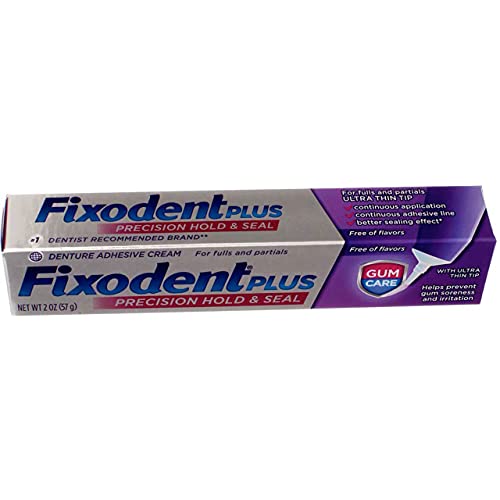 Fixodent Plus Denture Adhesive Cream 2 oz (Pack of 3)