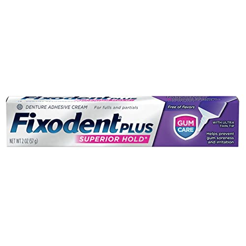 Fixodent Plus Denture Adhesive Cream 2 oz (Pack of 4)