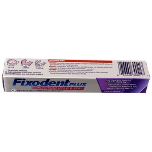 Fixodent Plus Denture Adhesive Cream Gum Care - 2 oz, Pack of 6