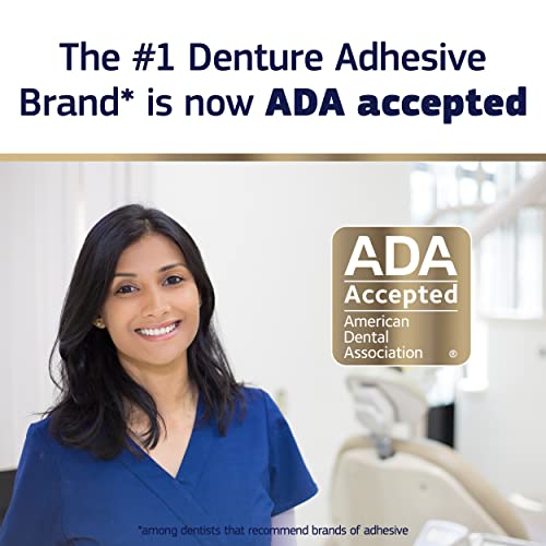 Fixodent Pure Strength Secure Denture Adhesive Cream for Full and Partial Den...