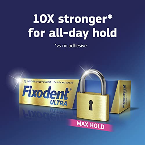 Fixodent Ultra Max Hold Denture Adhesive, 2.2 Ounce, Pack of 2