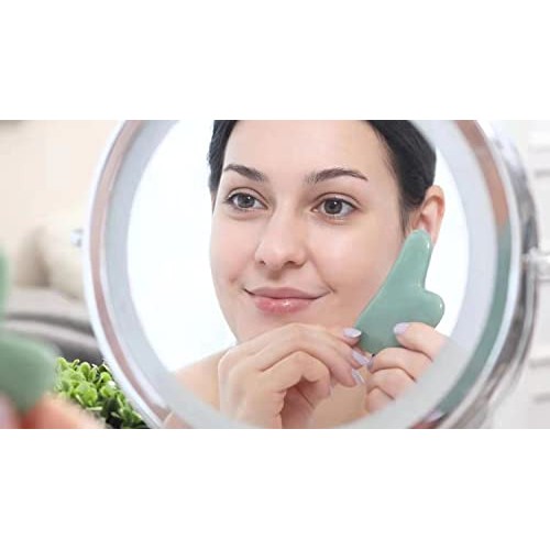 Gua Sha Facial Tools -Gua Sha Stone -Nature Jade Stone Guasha Massage Tool - ...
