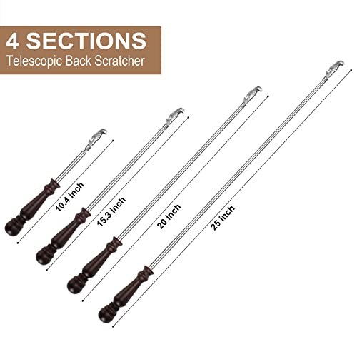 Back Scratcher with Wooden Handle - Portable Telescoping Backscratchers for M...