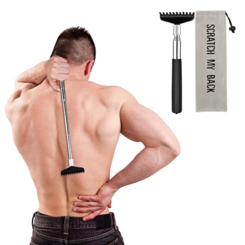 Oversized Portable Extendable Back Scratcher, Upgraded Metal Stainless Steel ...