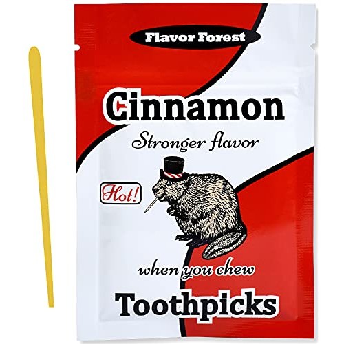 Hot Cinnamon Flavored Toothpicks (Flat Shape) 100ct