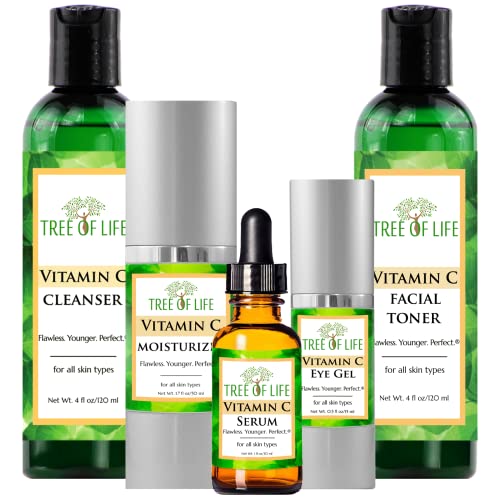 Tree of Life Vitamin C Complete Regimen | Includes Cleanser, Toner, Serum, Fa...