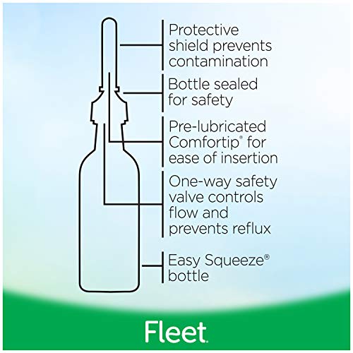 Fleet Laxative Saline Enema for Adult Constipation, 4.5 Fl Oz, 2 Bottles, 6 Pack