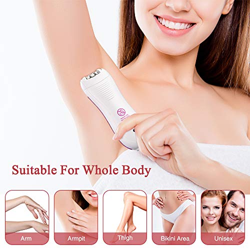 Lady Shaver, Hair Removal for Woemn, Smooth Glide Epilator, Portable Cordless...