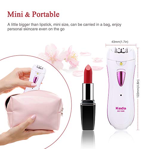Lady Shaver, Hair Removal for Woemn, Smooth Glide Epilator, Portable Cordless...
