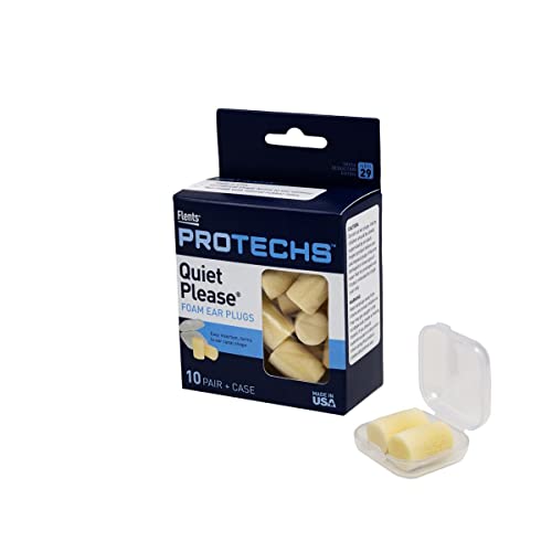 Flents Ear Plugs, 10 Pair with Case, Ear Plugs for Sleeping, Snoring, Loud No...
