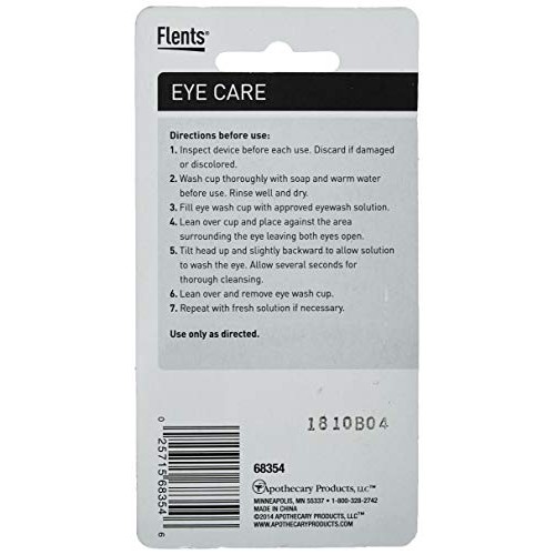 Flents Eye Wash Cup, Wash Out Dirt, Loose Eyelashes, & Other Irritants White