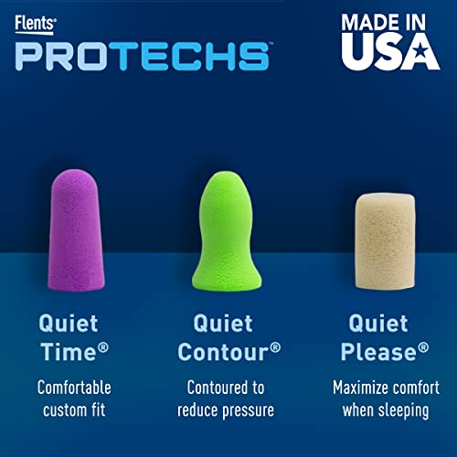Flents Quiet Time Ear Plugs/Earplugs, 10 Pair, Case Included, NRR 33, Made in...
