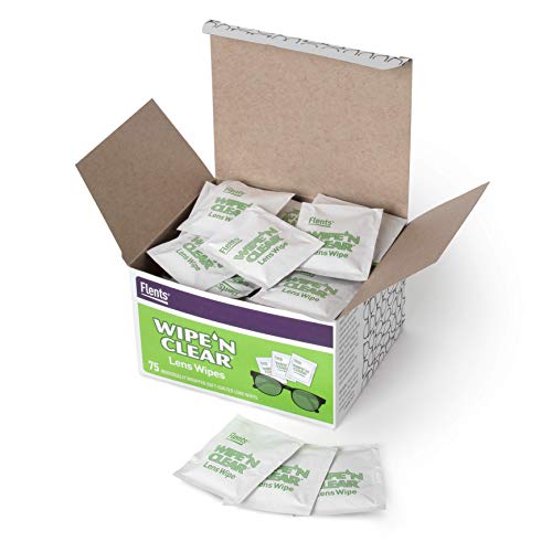 Flents Wipe 'N Clear Lens Cleaning Wipes 5" x 6" Lens Wipes AntiStreak Fast D...