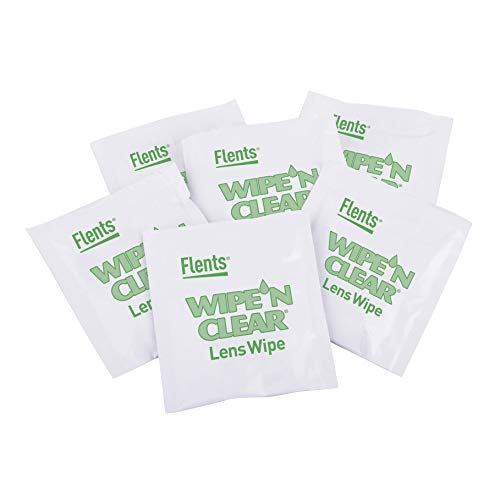 Flents Wipe 'N Clear Lens Cleaning Wipes 5" x 6" Lens Wipes AntiStreak Fast D...