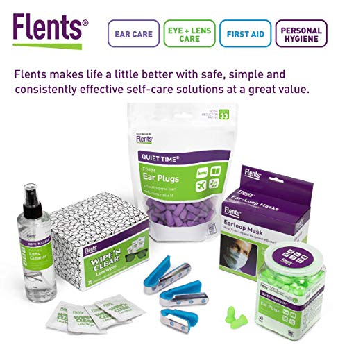 Flents Wipe 'N Clear Lens Cleaning Wipes 5" x 6" Lens Wipes AntiStreak Fast D...