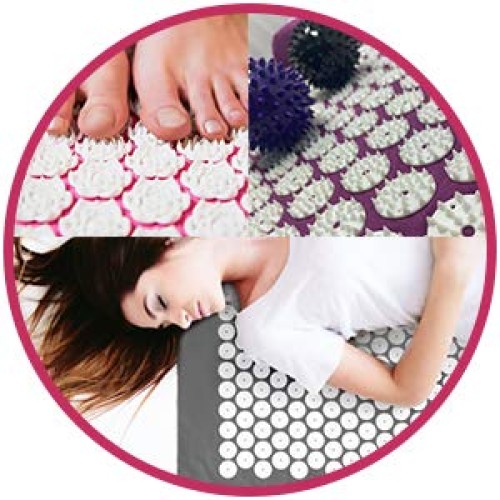 Flex Connex Acupressure Mat and Pillow | Neck, Sciatica and Back Pain Relief ...