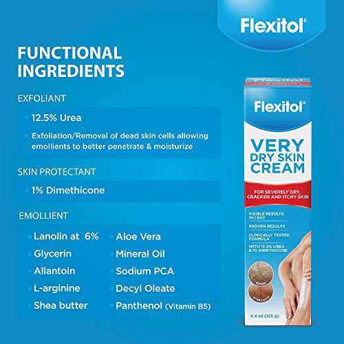 Flexitol Very Dry Skin Cream,Rich Moisturizing Body Cream with Urea, 4.4 Ounc...