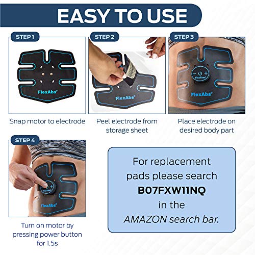 Abs Stimulator Muscle Toner - FDA Cleared | Rechargeable Wireless EMS Massage...