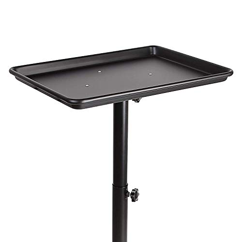 FLOLXNB Salon Tray Cart Premium Aluminum Tattoo Tray Rolling Trolley Adjustab...