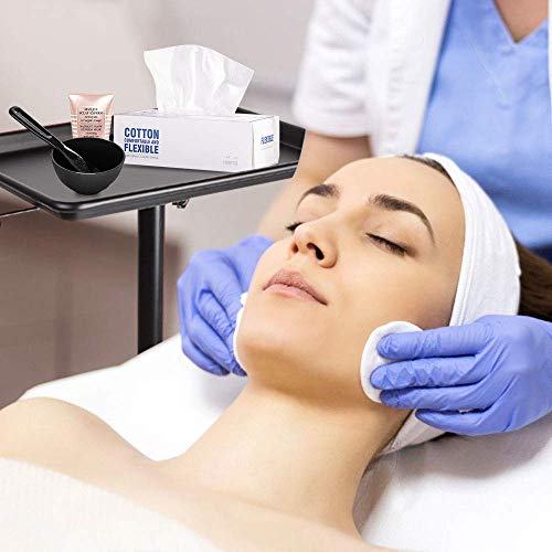 FLOLXNB Salon Tray Cart Premium Aluminum Tattoo Tray Rolling Trolley Adjustab...