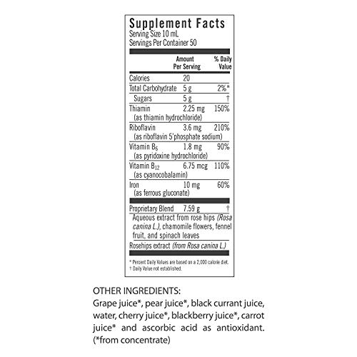 FLORA - Floravital Iron & Herbs, Gluten Free, Vegan, Liquid, by Salus, 8.5 Fl Oz